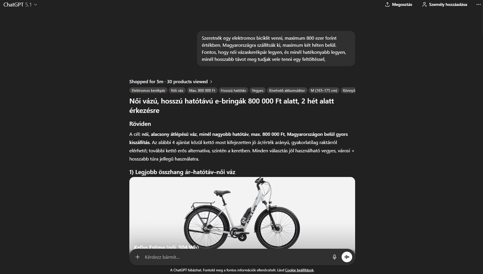 chatgpt vasarlas 4 Új ChatGPT „Vásárlási kutatás” funkció — miért jobb, mint a Google-keresés?