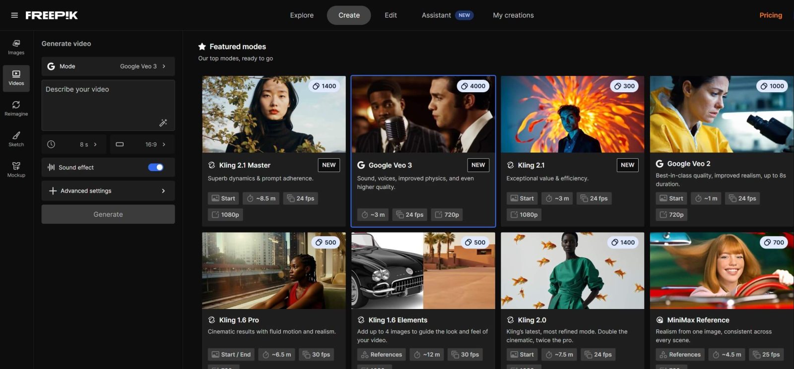 google veo 3 freepik