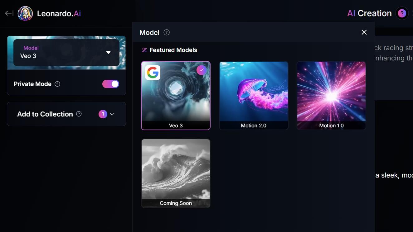 google veo 3 leonardo ai
